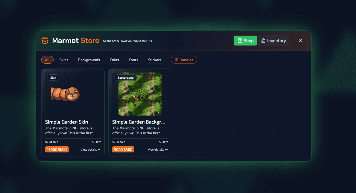 The In-Game Store is Live